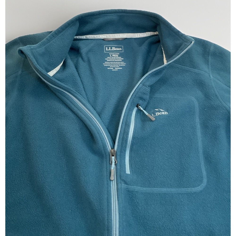 L.L. Bean Fleece Jacket Slightly Fitted 505090 - Large Regular - Picture 3 of 5